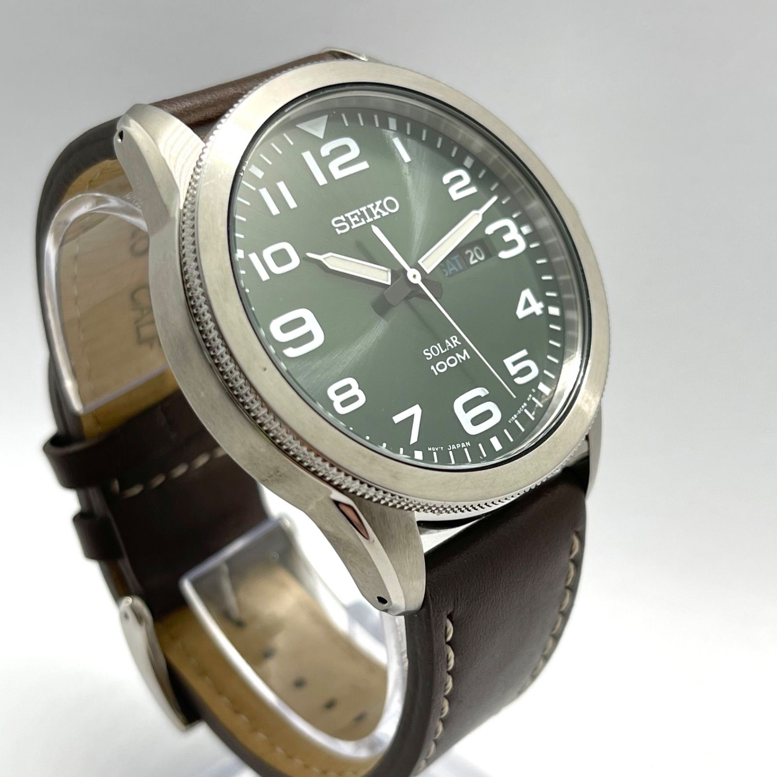 【新品未使用】セイコー　ソーラー　箱説保　希少　V158-HAC0 定価4.5万 SEIKOセイコー ソーラー腕時計 v158-hac0 - メルカリ