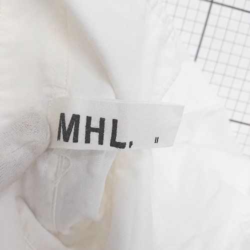 【着用2回】マーガレットハウエル♡MHL. シンプルコットンシャツ　ブラウス 着用2回】マーガレットハウエル♡MHL シンプルコットンシャツ