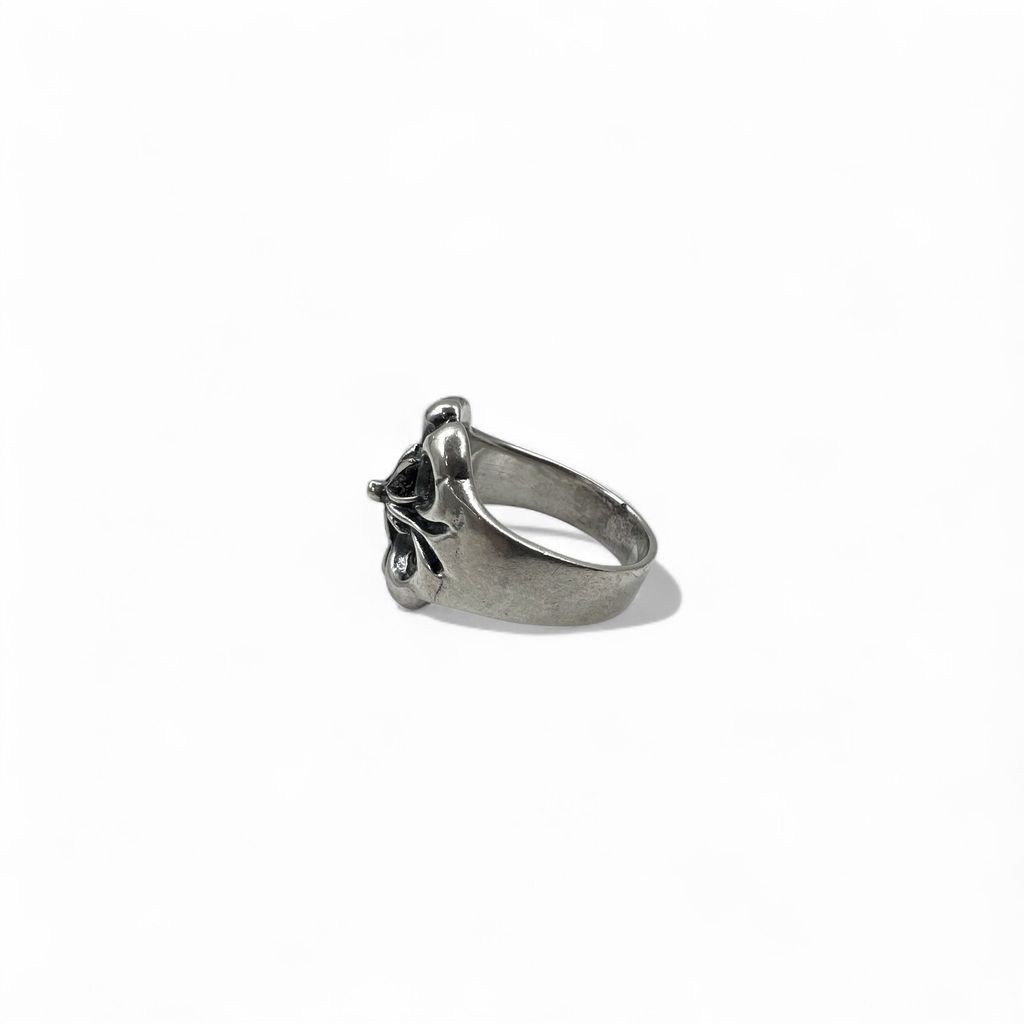 Vintage Silver Ring フローラルクロス リング 指輪 18号