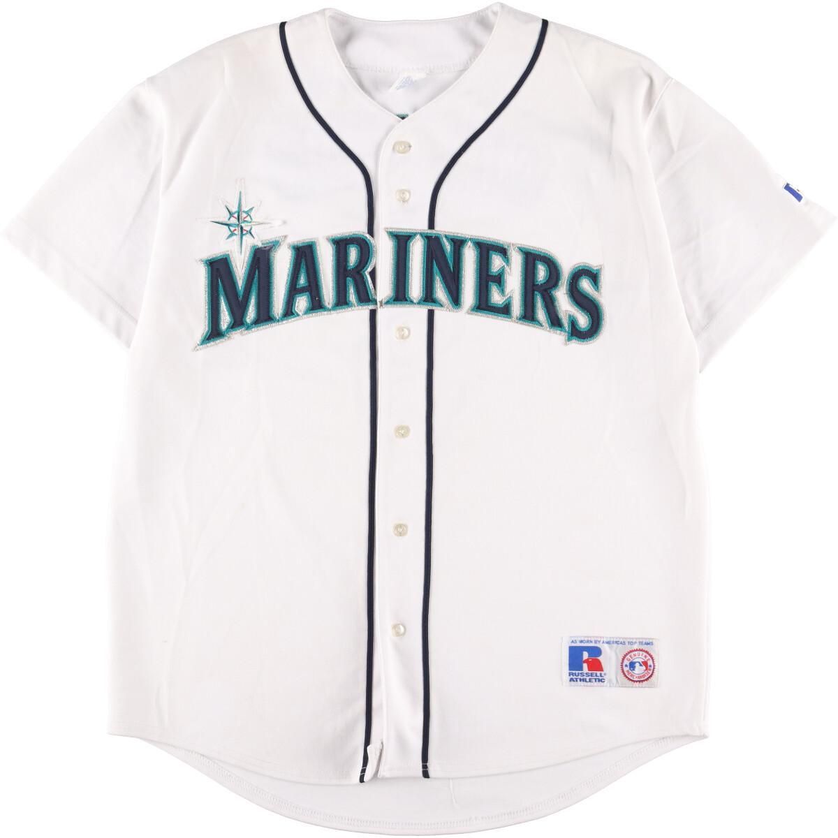 MLB Seattle Mariners 90s 大きめサイズ 古着ゲームシャツ 古着 90s MLB Seattle Mariners マリナーズ 両面 BIG プリント T