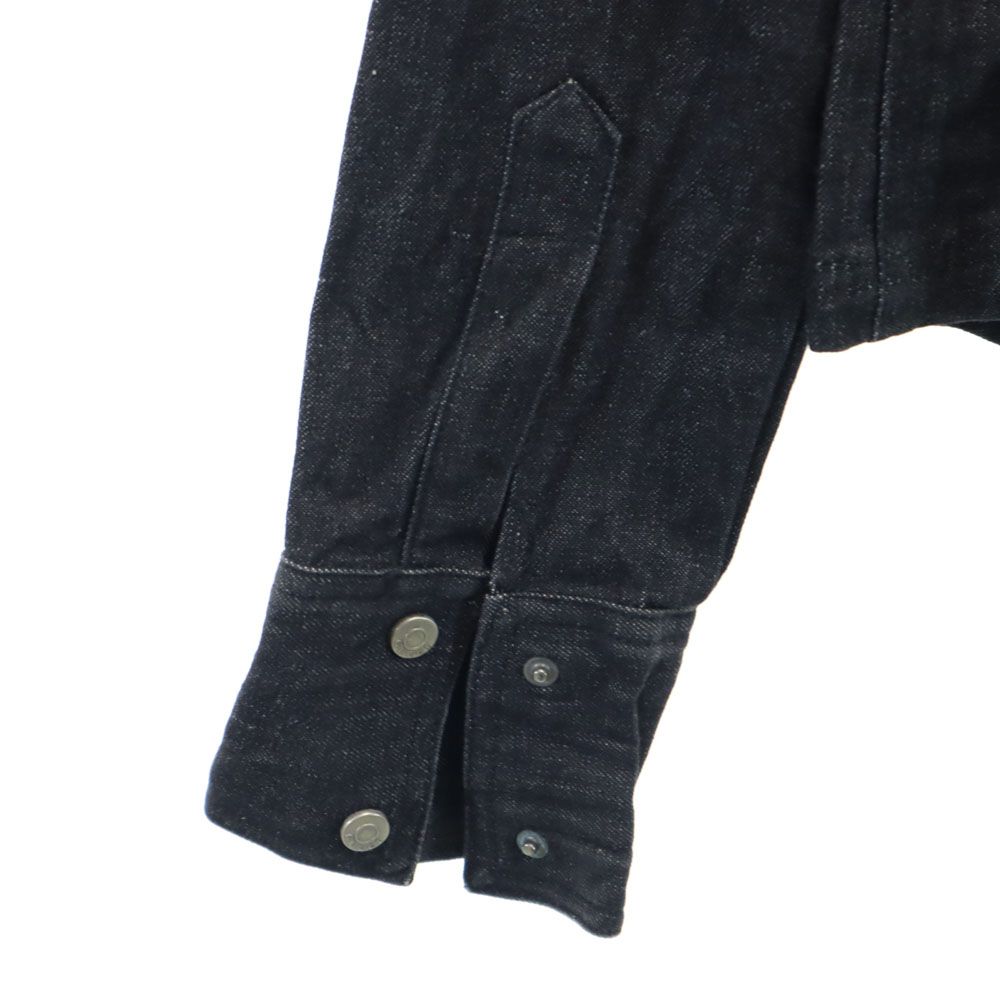 グッチ イタリア製 長袖 デニムシャツ 38 ブラック GUCCI