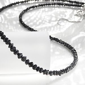 K18WGブラックダイヤモンドネックレス20カラット - メルカリ