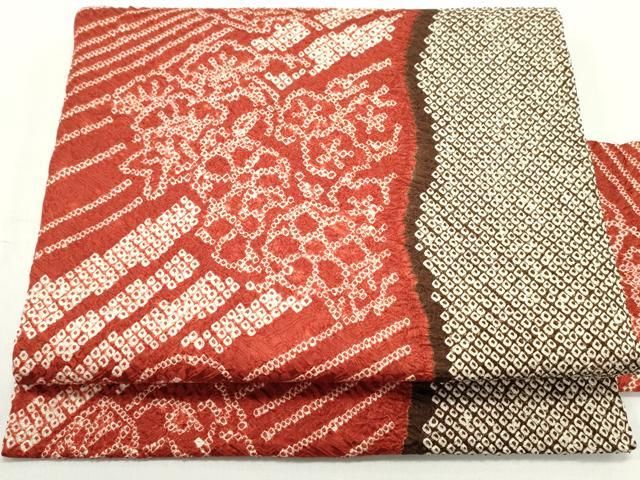 平和屋着物○八寸名古屋帯 紬地 雪輪花文 正絹 逸品 DAAX9838fe