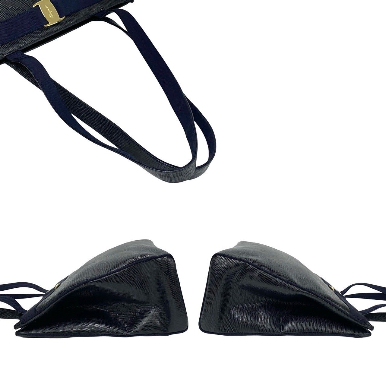 フェラガモ リボン トート 美品 Salvatore Ferragamo】フェラガモ『ヴァラ リボン トートバッグ