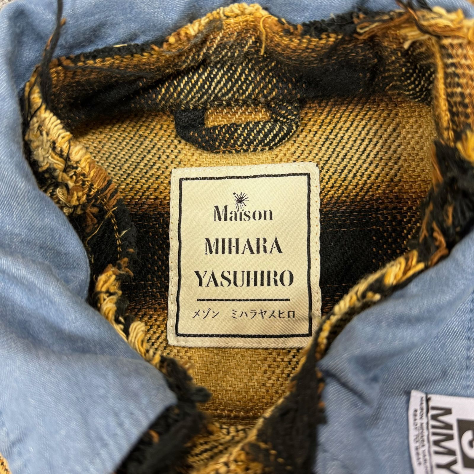 定価55000円 Maison MIHARA YASUHIRO × NUBIAN PARTLY DAMAGED SHIRT EXCLUSIVE 別注  再構築 ダメージ チェックシャツ ミハラヤスヒロ ヌビアン 46 64078A - メルカリ