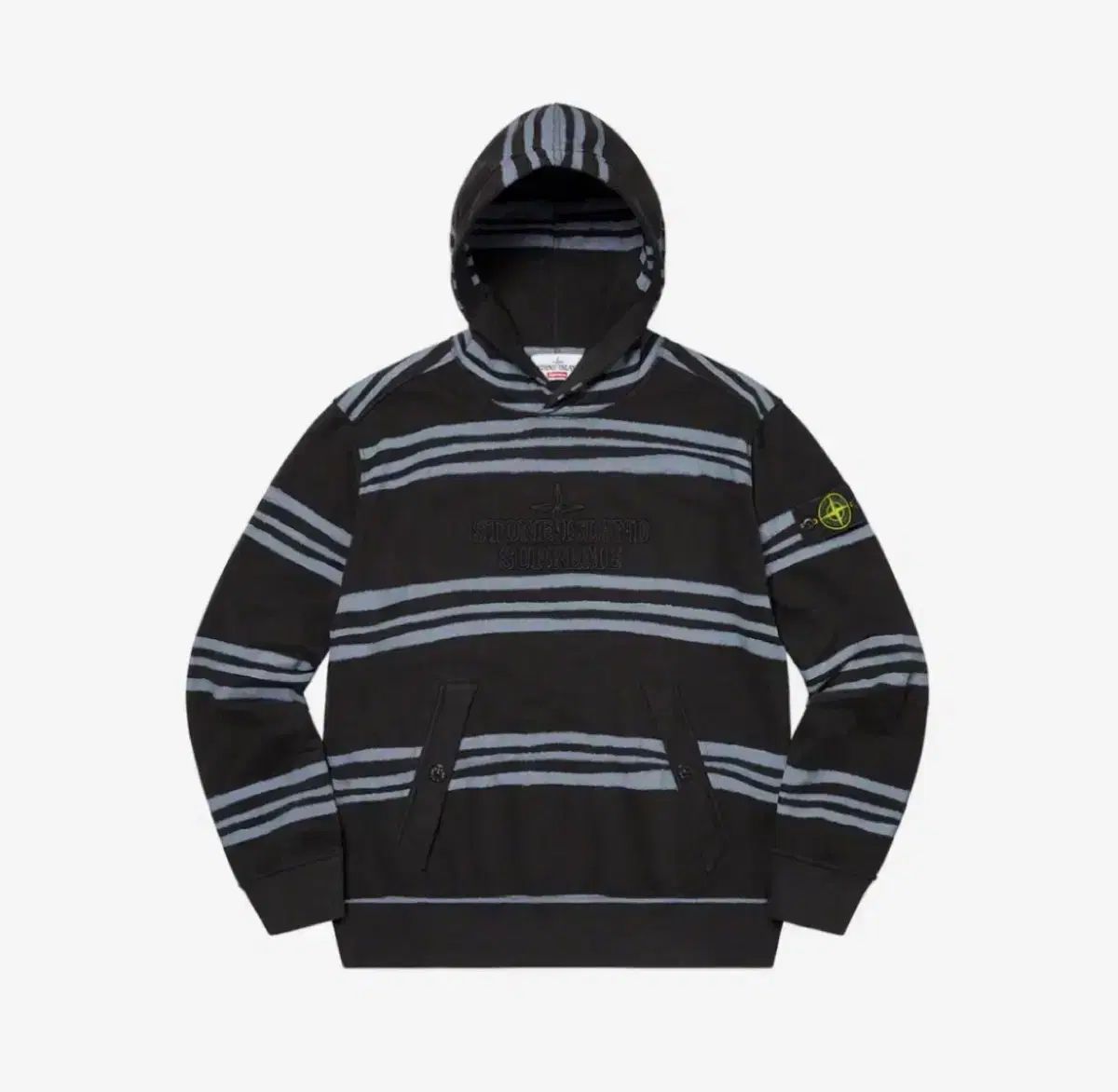 【雷市場（ポンジャン）商品韓国直送】 Supreme(シュプリーム) ストーン アイルランド 埠頭 ストライプ フード L
