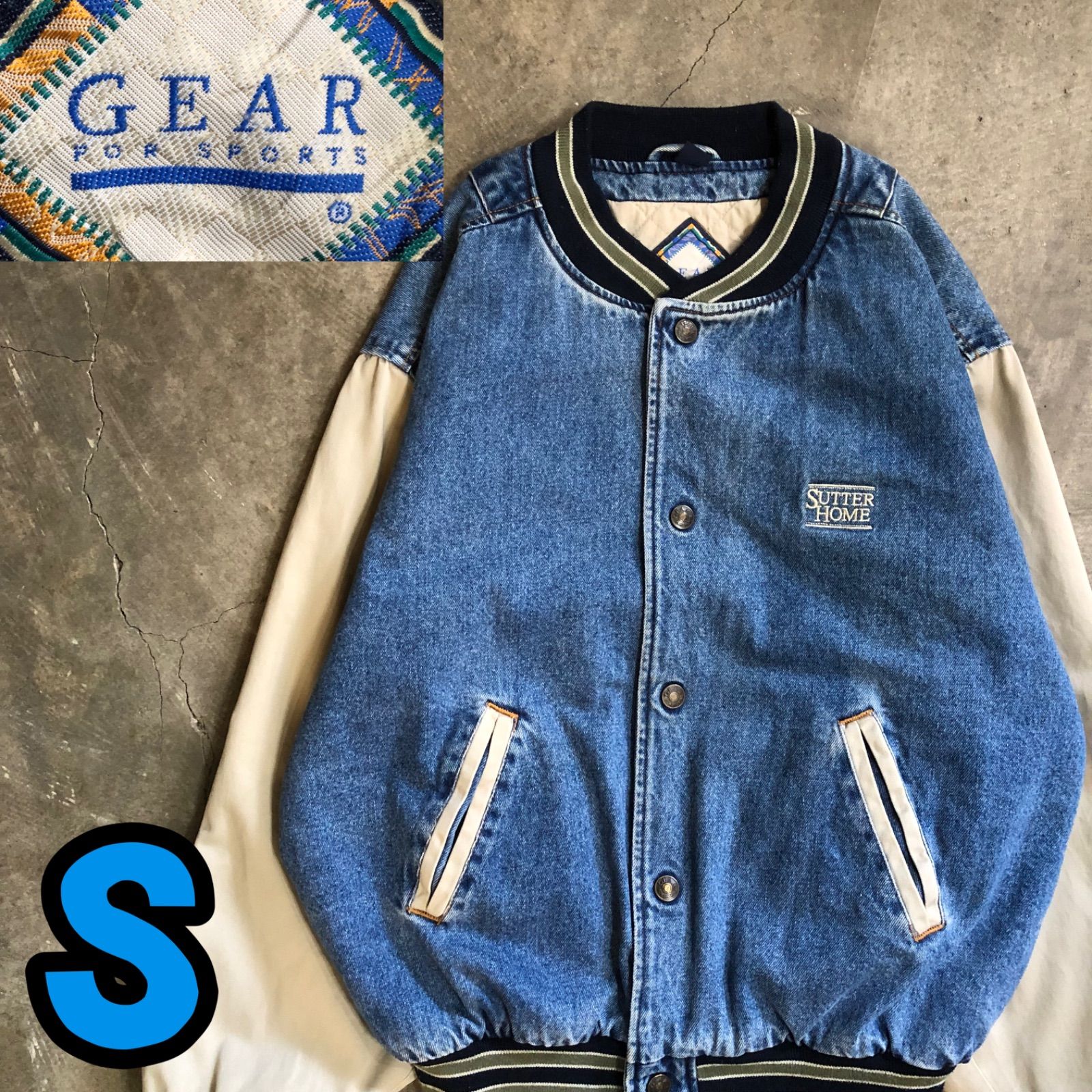 T4538 GEAR FOR SPORTS デニム　スタジャン　古着
