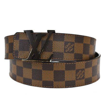 【中古】 ルイヴィトン LOUIS VUITTON サンチュール イニシアル ベルト バックル ダミエ エベヌ レザー 110/44 M9807 35BP713