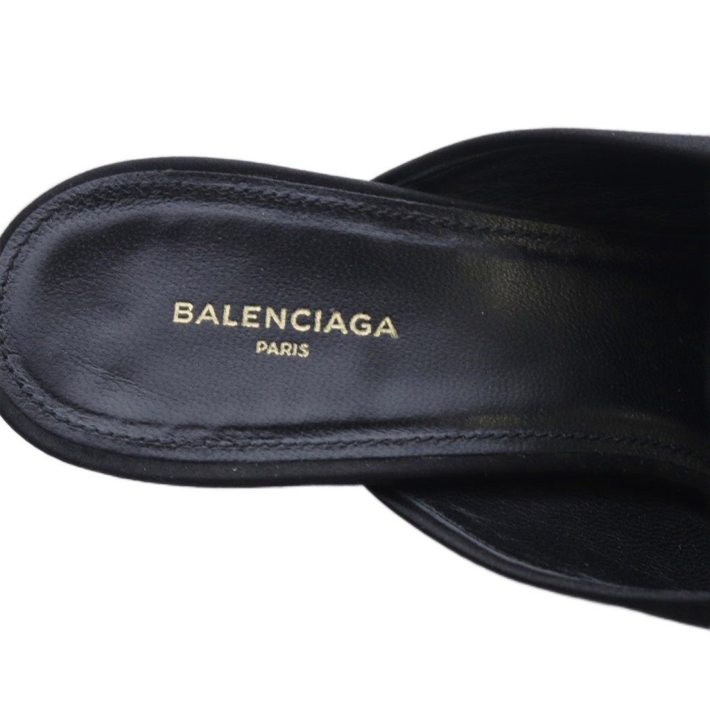 バレンシアガ　BALENCIAGA　ポインテッドトゥパンプス　ミュール　黒　37 バレンシアガ BALENCIAGA ポインテッドトゥパンプス ミュール 黒