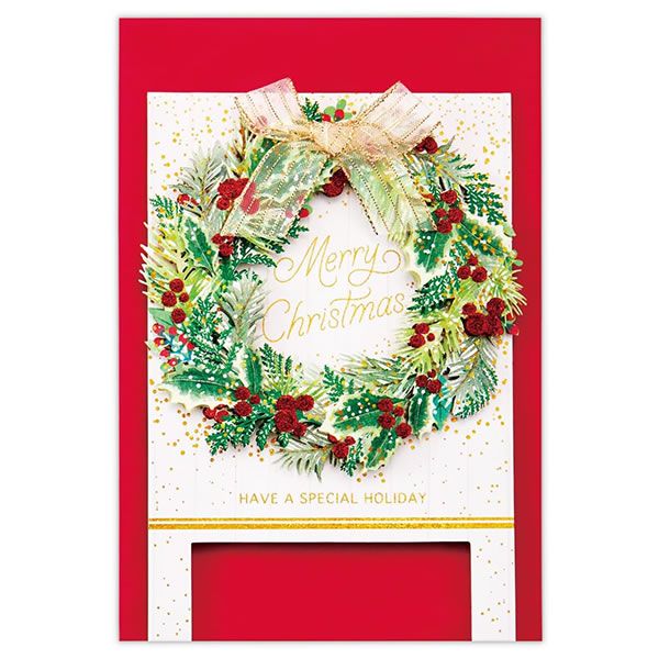 クロネコゆうパケット】 クリスマスカード 洋風 立体カード XAP