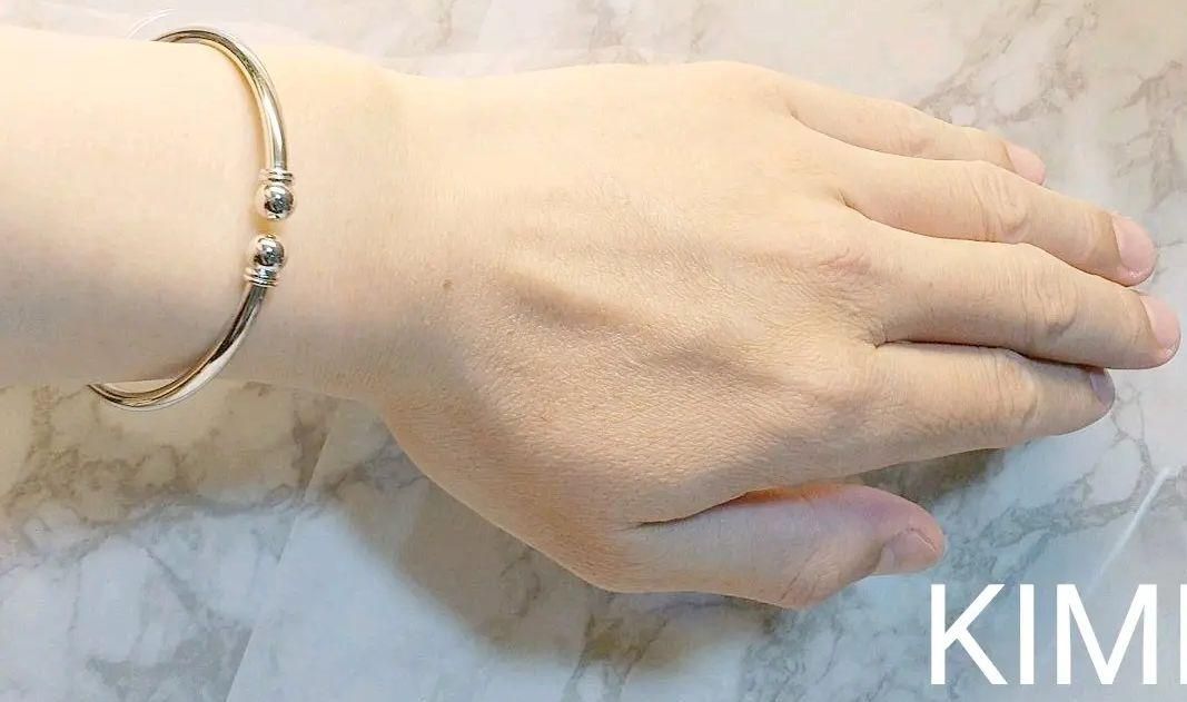 高品質なシルバー 925 バングル B 内周約19cm 男女兼用 bangle - メルカリ