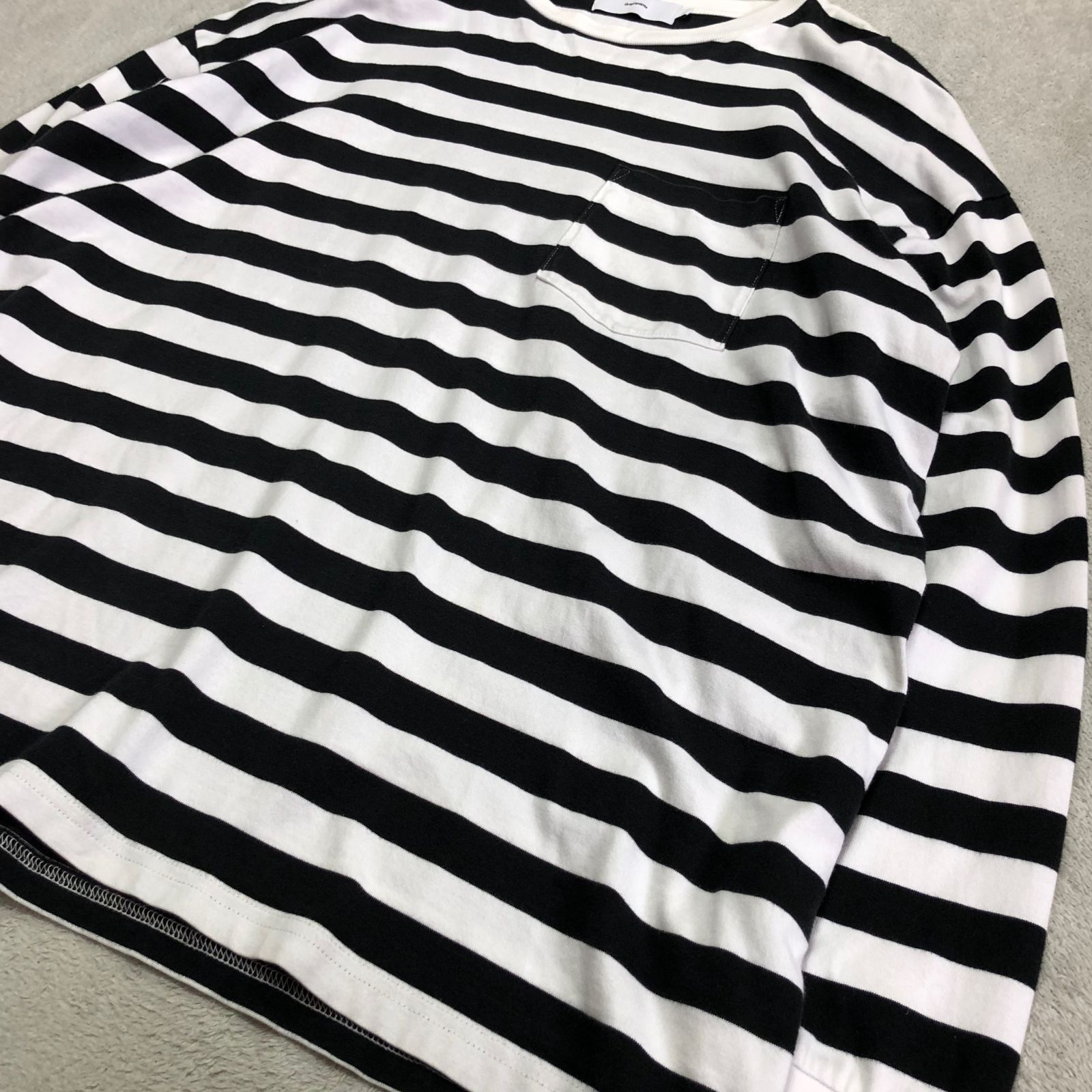 Graphpaper Border L/S Pocket Tee ロングスリーブTシャツ 長袖 