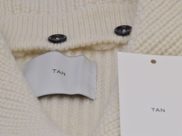 タン TAN ニットカーディガン ウール TN19AW007 Fサイズ ホワイト RAW WHITE レディース F-L6661 タン TAN ニットカーディガン ウール TN19AW007 Fサイズ