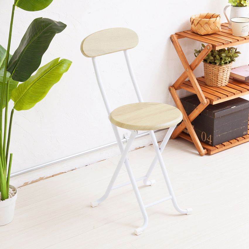 ヴィンテージ　ルーマニア製　木製ラタン折り畳みチェア 大人モダンな折り畳みチェア ヴィンテージチェア 【2802