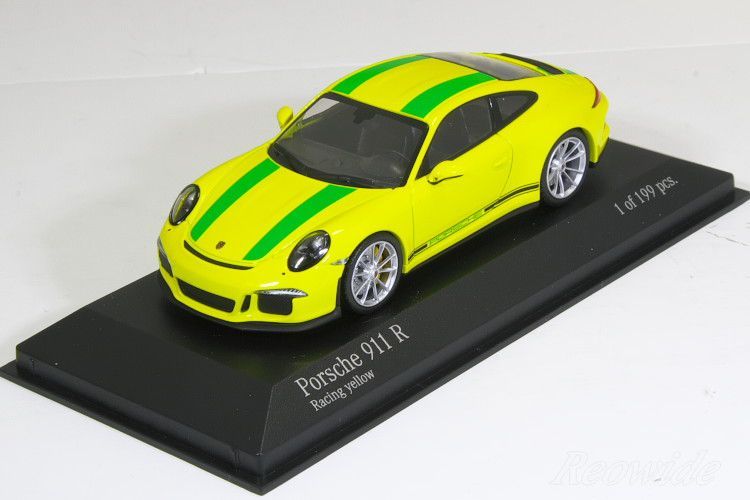 ミニチャンプス 特注 1/43 ポルシェ 911R (991) 2016 イエロー (Racing 