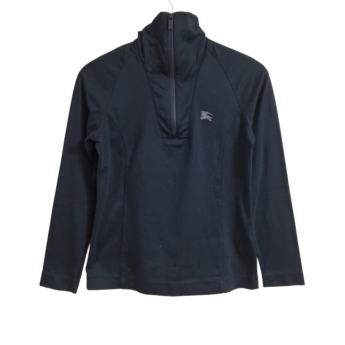 BURBERRYGOLF バーバリーゴルフ 長袖カットソー サイズ1 S レディース - 黒 ハイネック|ハーフジップ