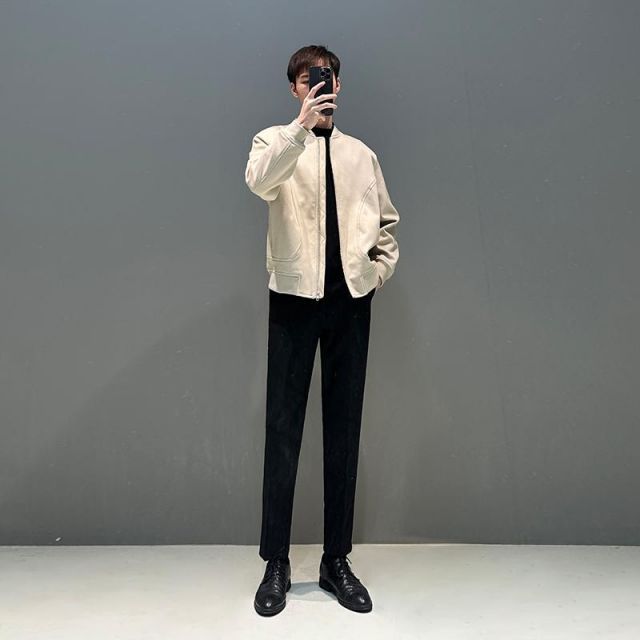 種類23：4XL/C：アプリコットダウンスタイル 秋冬 コーデ メンズ  服 シンプル ファッション オシャレ 大人 かっこいい 大きいサイズ ストリート 紳士服 カジュアル ジャケット アウター フラ