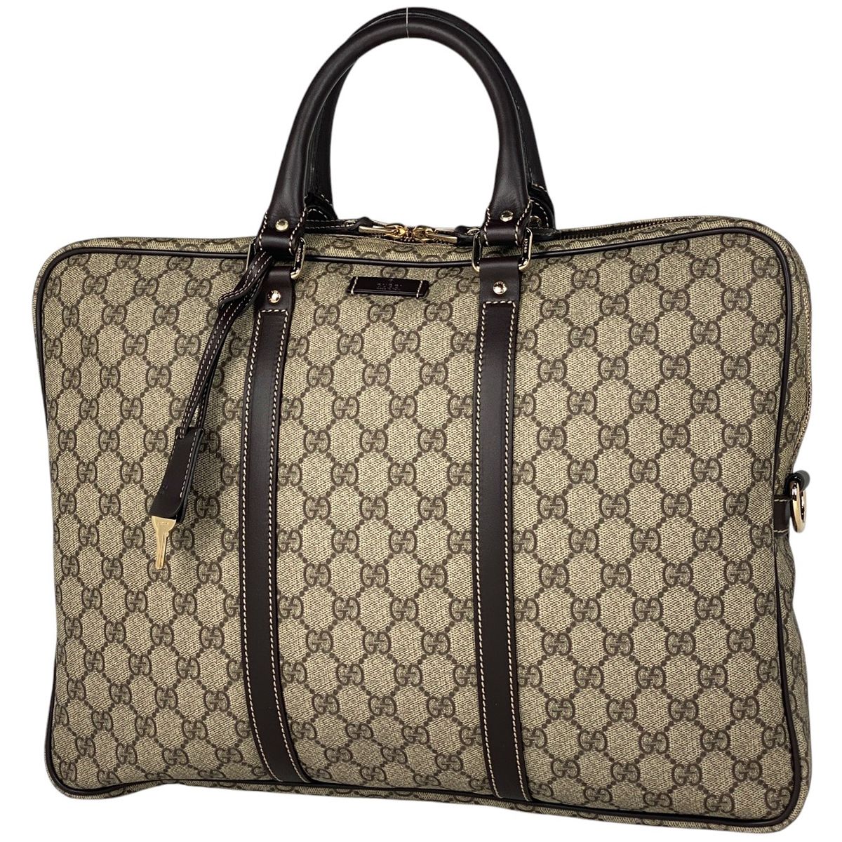 グッチ GUCCI GG柄 ビジネスバッグ ハンドバッグ ブリーフケース ビジネスバッグ コーティングキャンバス ブラウン 201480 メンズ