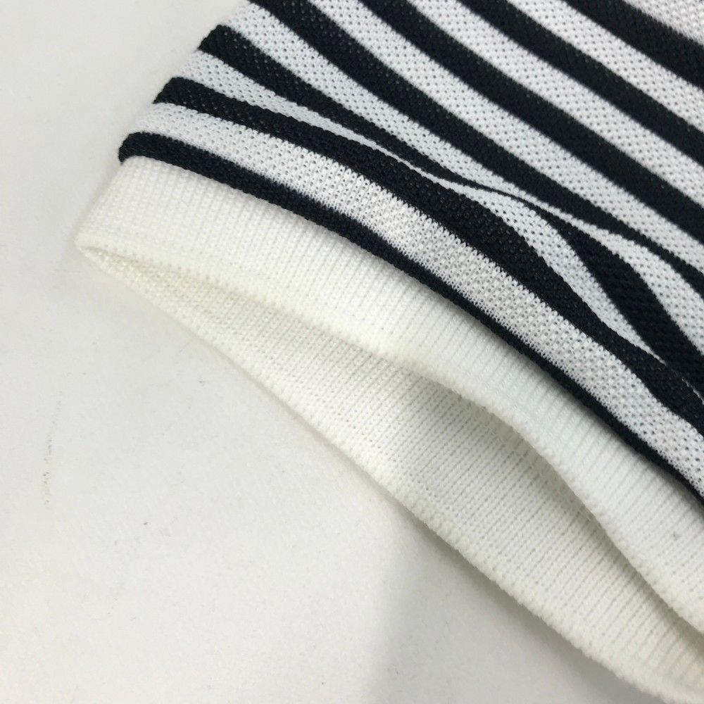 国内生産 サイズ 0 PEARLY GATES パーリーゲイツ 2025年モデル 半袖ポロシャツ プリント ボーダー柄 ネイビー系 240101214601 ゴルフウェア レディース ストスト アイテム入荷！