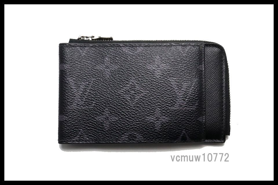 RFIDタグ近年希少美中古LOUIS VUITTON モノグラムエクリプス ハイブリッドウォレット レザー 2つ折り財布 ルイヴィトン0123mt411-7D