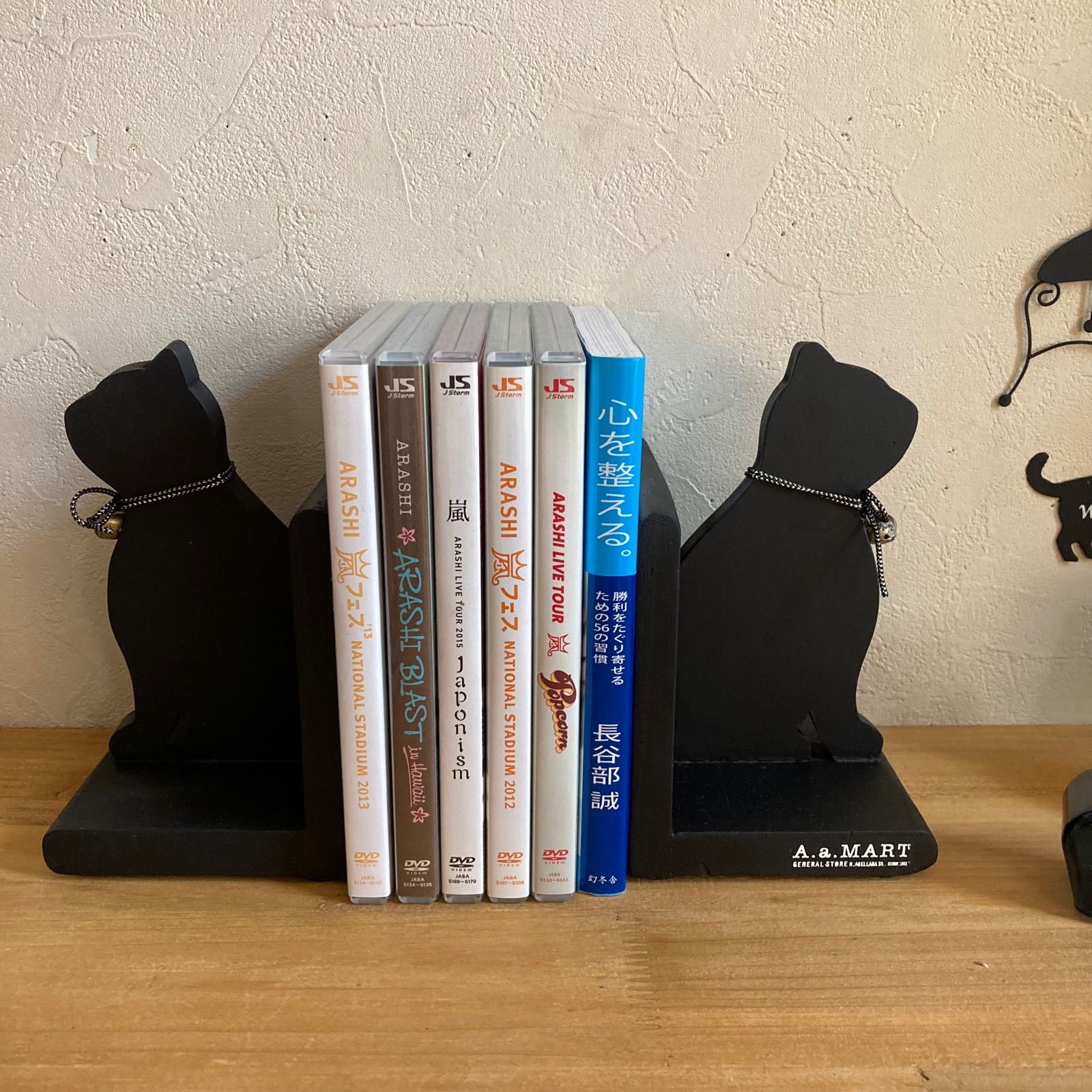 【インテリア】ウッド　ブックエンド　キャット　＊CHERYL＊