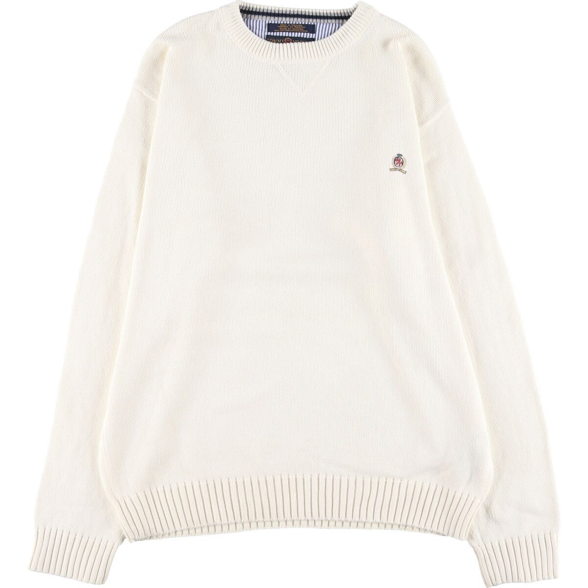 古着 トミーヒルフィガー TOMMY HILFIGER コットンニットセーター メンズL /eaa379788 /eaa379788