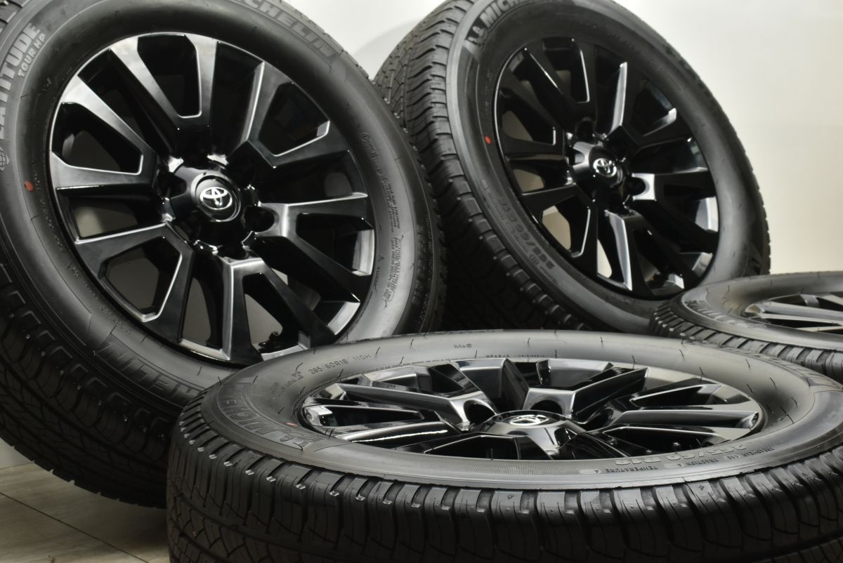 プラド純正 ブラックエディション 18インチ ミシュラン 265/60R18 2022年製 新車外し】トヨタ 150 ランドクルーザープラド マット