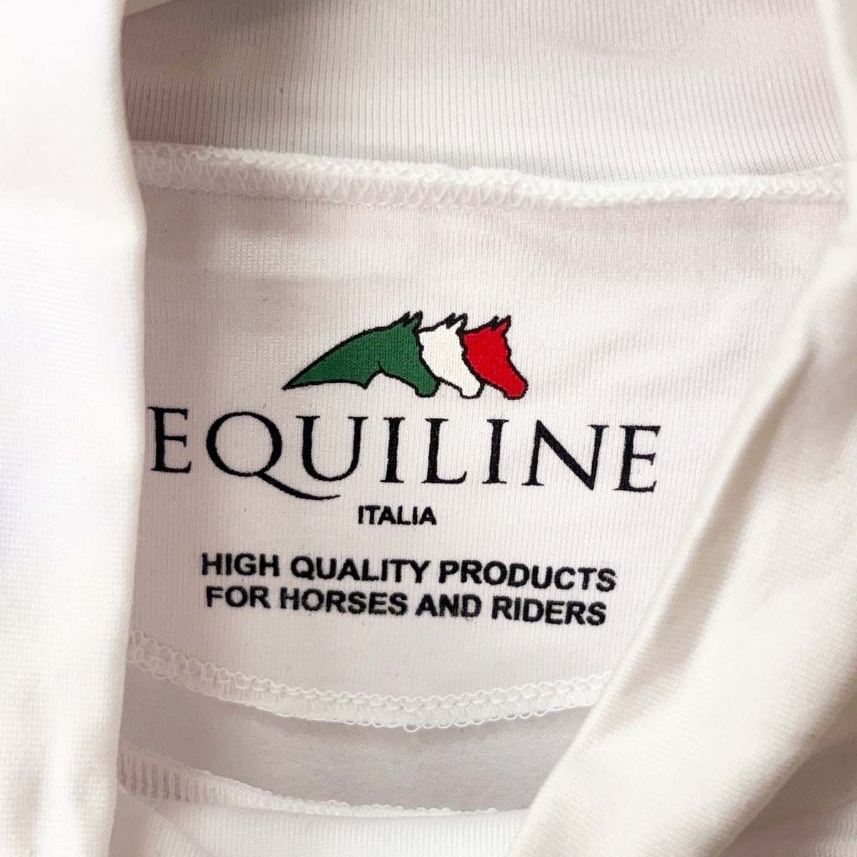 【中古・未使用品】EQUILINE エクイライン DRILLA 長袖競技用 シャツ ハイネック S ホワイト H00771 レディース 乗馬 馬術 EQUILINE エクイライン DRILLA 長袖競技用 シャツ ハイネック S