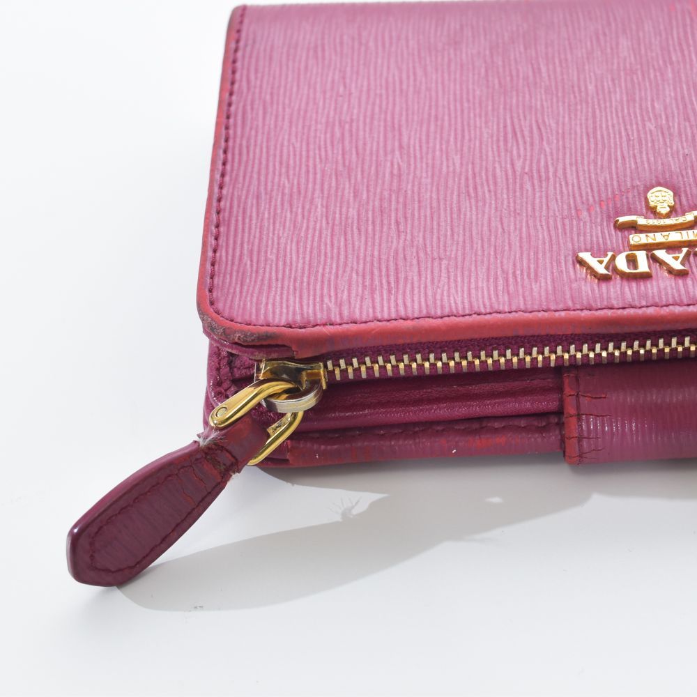 中古USED PRADA 財布 1ML225 VITELLOMOVE ピンク 252587592 中古USED PRADA 財布 1ML225 VITELLOMOVE ピンク 252587592