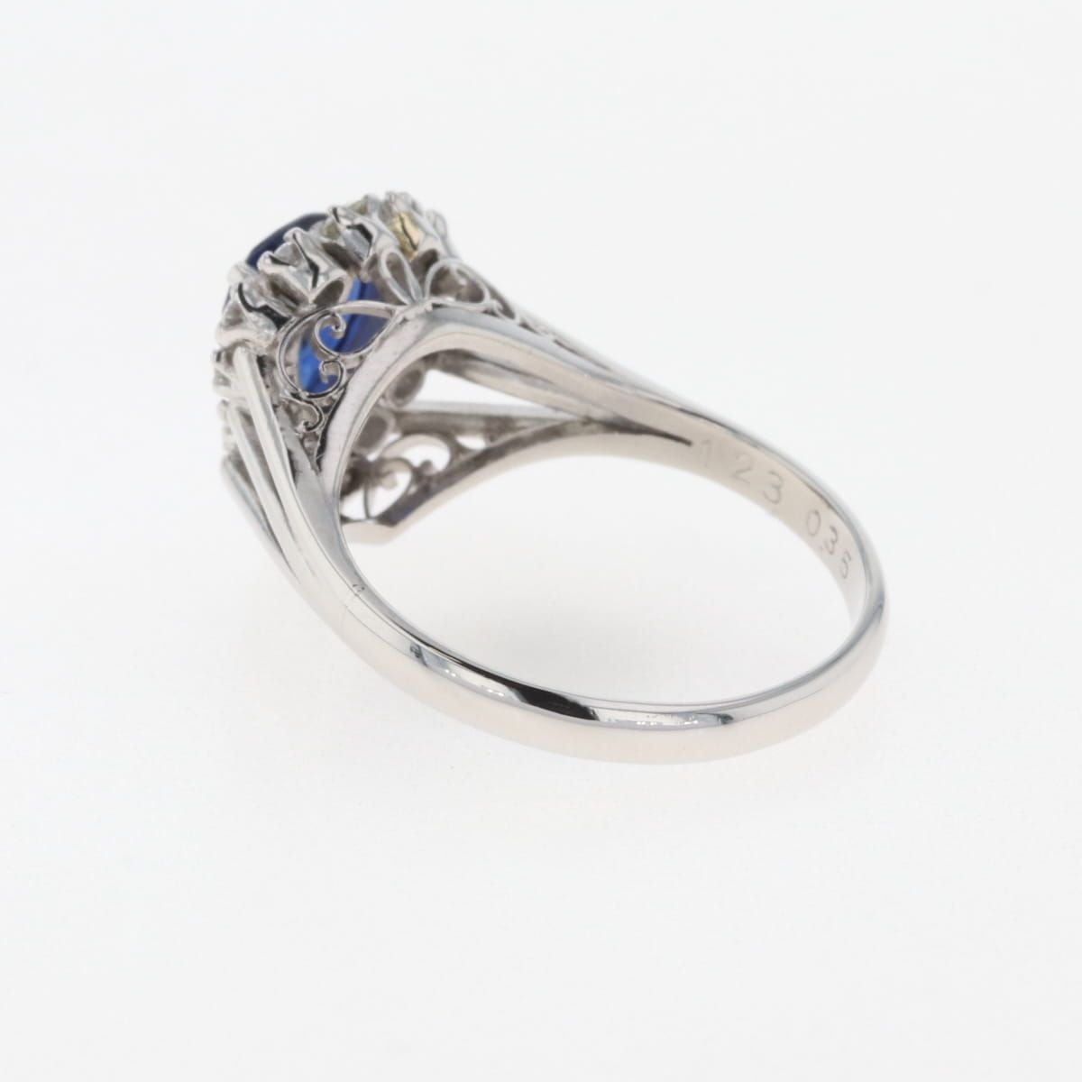 サファイア デザインリング プラチナ 指輪 リング 12.5号 Pt850