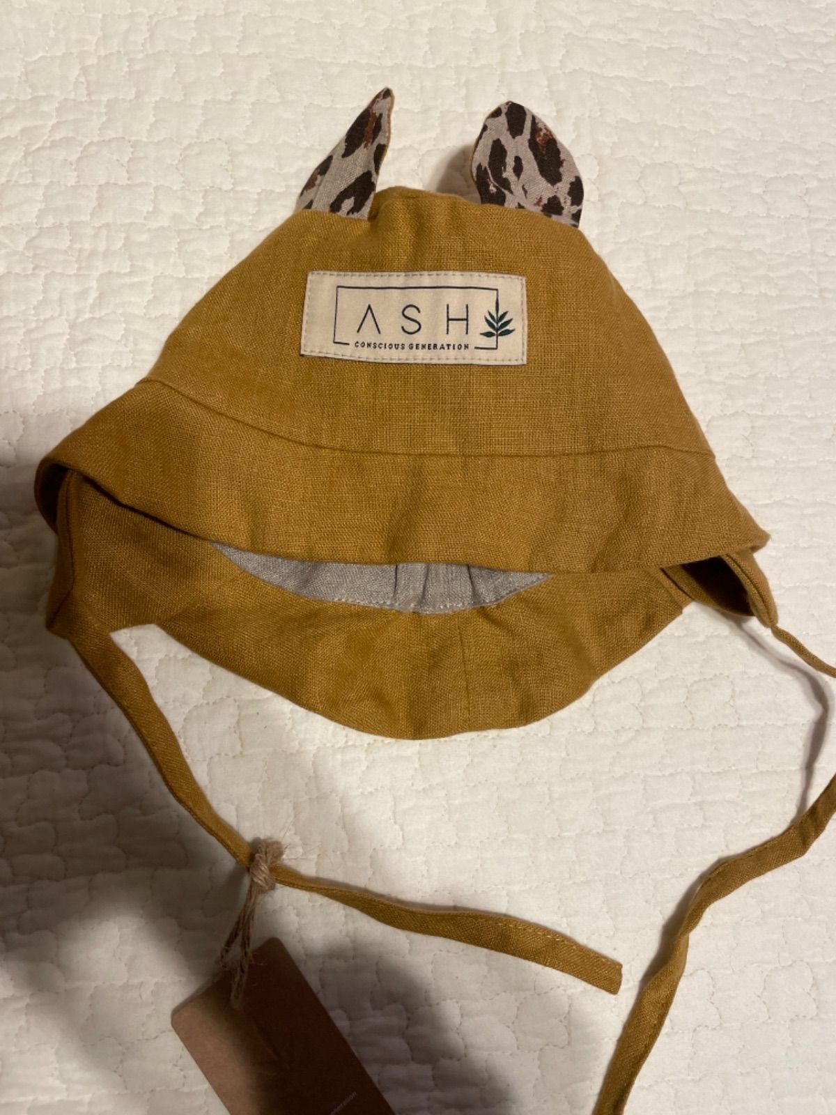 ASH generation bear hat レオパード耳 ASH generation hat(bear×stone) | hanakao