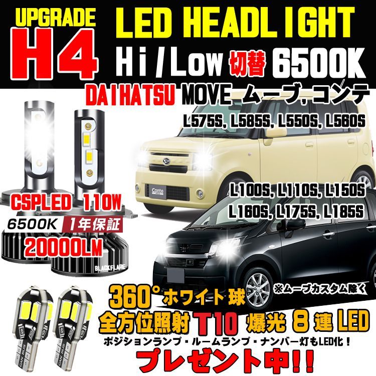 ダイハツ ムーブ コンテ ハロゲンからの明るさ300％アップ！車検