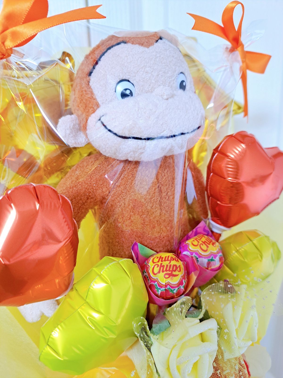お菓子ブーケ　バルーンブーケ 花束 ギフト 誕生日 発表会 おさるのジョージ お菓子ブーケ バルーンブーケ 花束 ギフト 誕生日 発表会 ame様