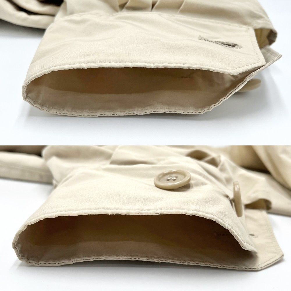 プラダ トレンチコート レディース パフスリーブ アウター ジャケット ロングコート アパレル 服 五分袖 PRADA 36 ベージュ コットン ポリエステル 春 秋 品 SIROKUMA-CORPORATION_COM