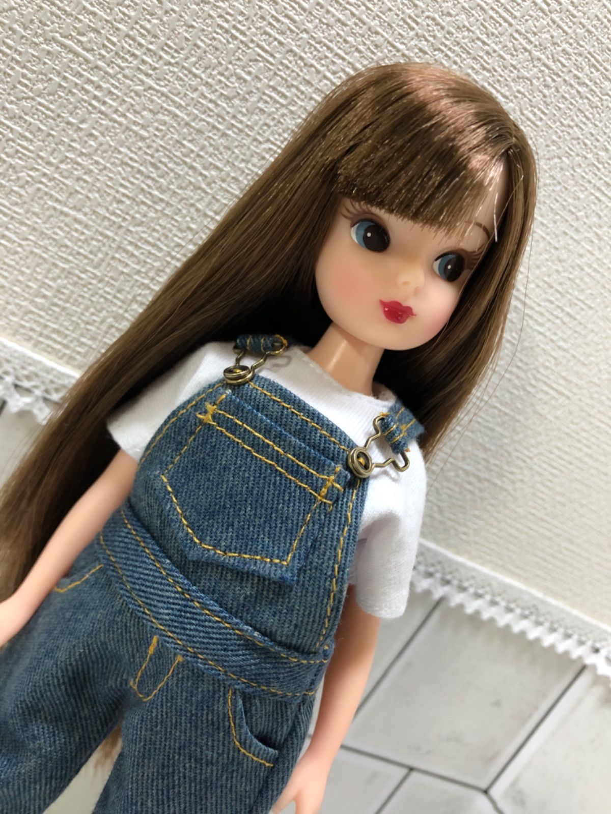 復刻版初代リカちゃん 服 オーバーオール サロペット ハンドメイド