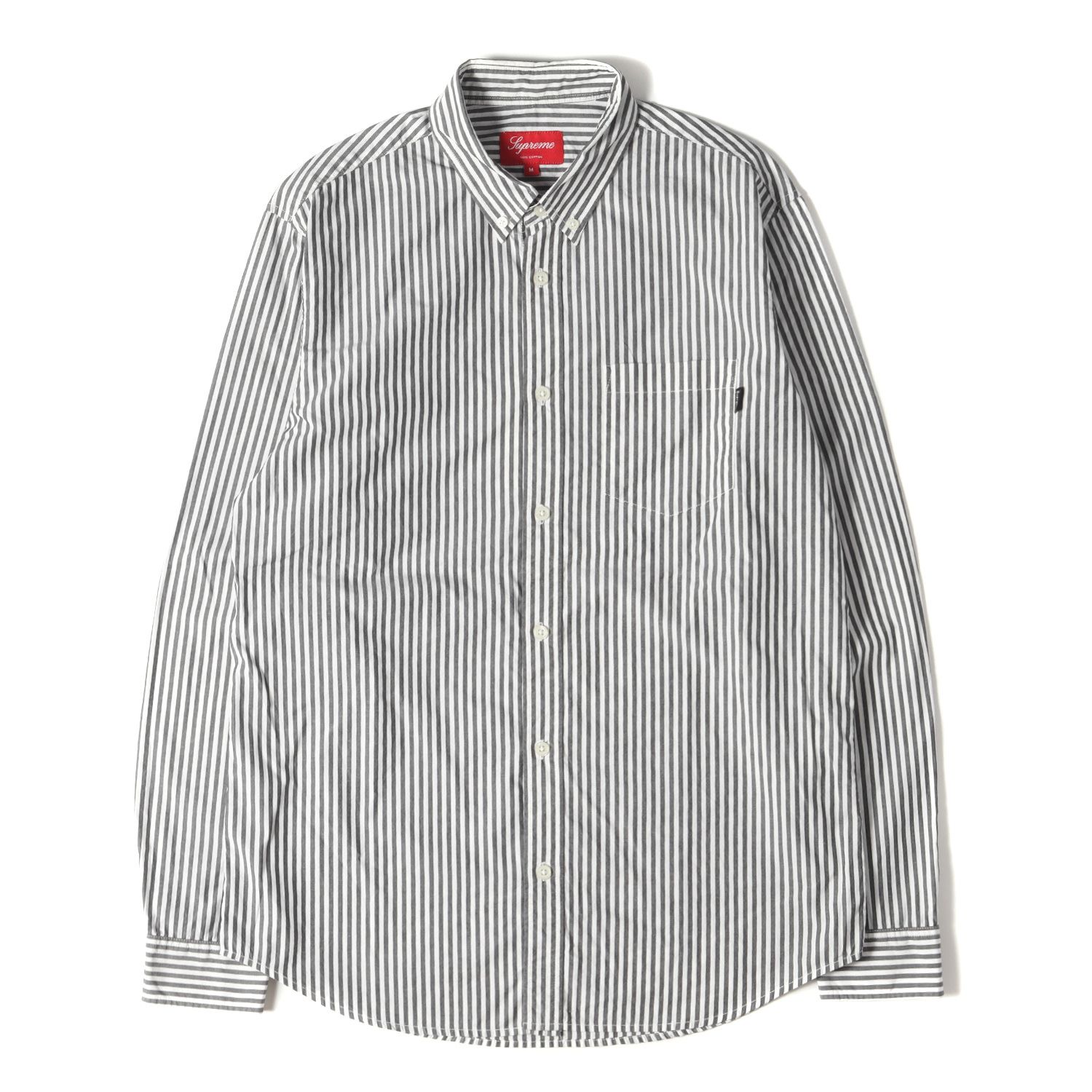 Supreme シュプリーム シャツ サイズ:M ストライプ 柄 ボタンダウン 