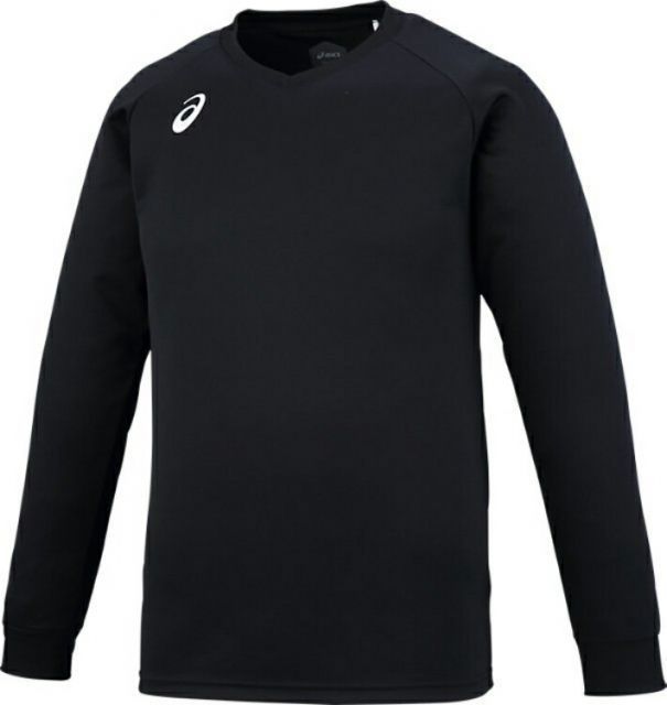 asics アシックス PRACTICE LONG SLEEVE TOP BLACKXWHITE M XW6747 9001 | スポーツ バレーボール メンズ レディース バレーボールウェア ウエア ホワイト 白 ブラック 黒 M トップス トレーナー プラ