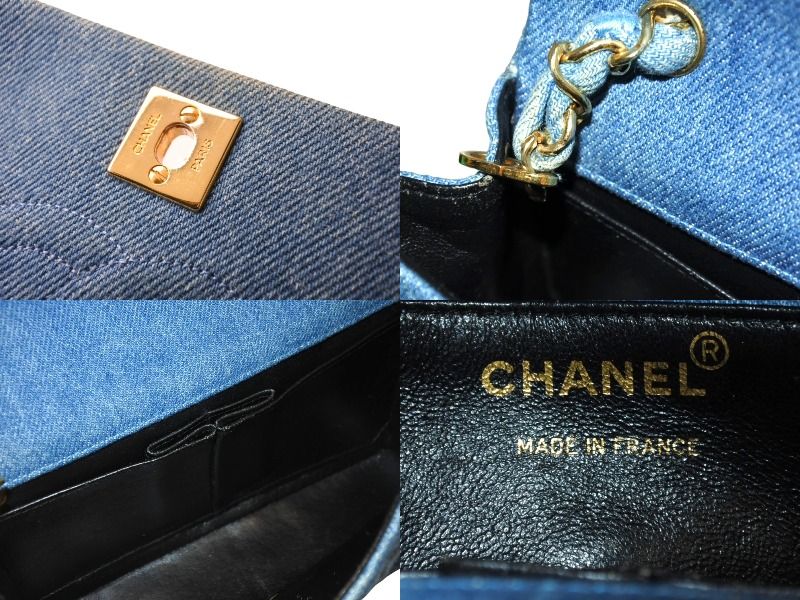 デニムで軽やかさをプラス♪【CHANEL】CCロゴ ショルダーバッグ CHANEL ココマーク 30 シングルフラップダブルチェーン 2012年頃