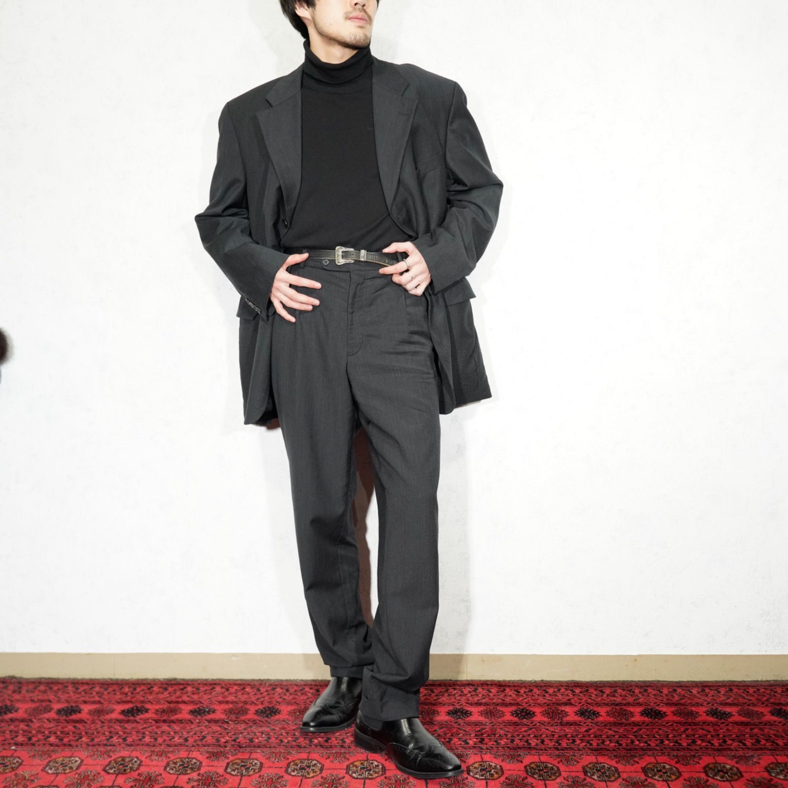 SUIT|ヨーロッパ古着タックデザインセットアップスーツ