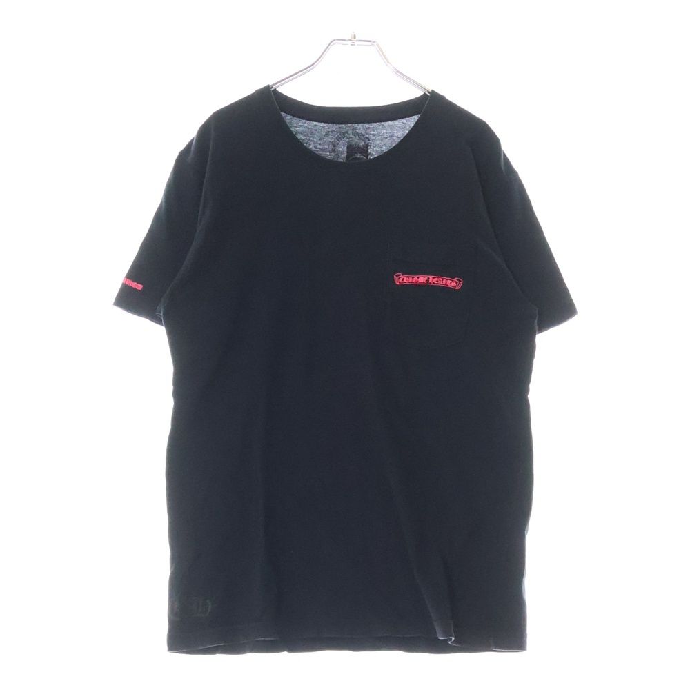 美品 クロムハーツ Chrome Hearts Pink Logo Tee CHROME HEARTS (クロムハーツ) Neon Pink Stripe Logo Tee