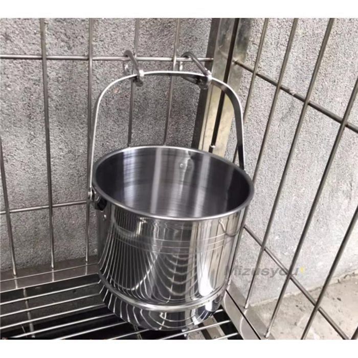 ペット用飲用噴水、犬 水飲み 、犬 水飲み皿 外、ペット 水飲み器、ペット 水飲み、ステンレス鋼の飲用バケツをぶら下げ犬のケ J4EW914