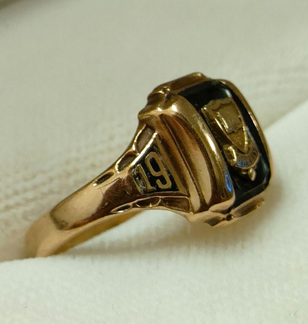 お歳暮 人気 オシャレ JONES HERFF 10K 11号 ヴィンテージ 1963年 カレッジリング アクセサリー