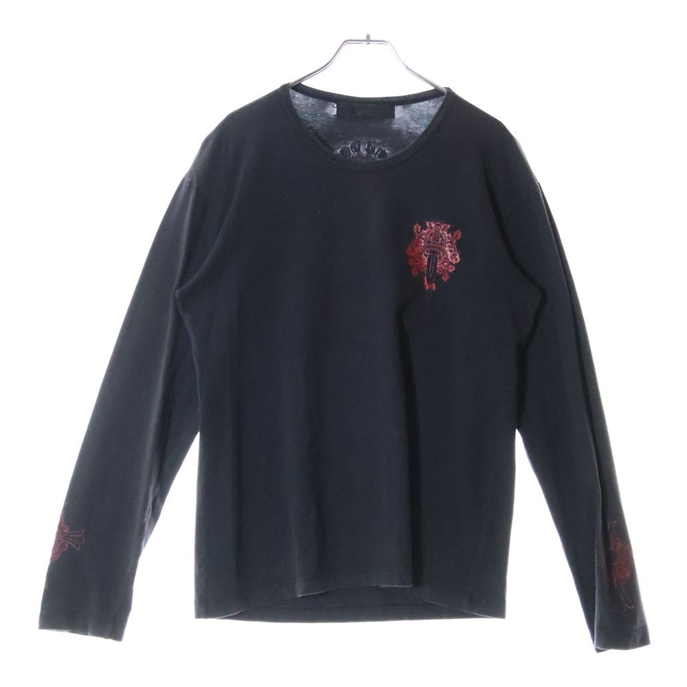 CHROME HEARTS クロムハーツ OLD DAGGER L|S TEE ダガーロゴプリント クルーネック 長袖Tシャツカットソー ブラック