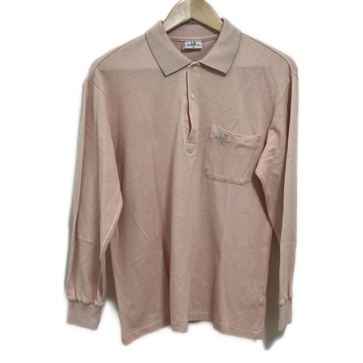 dunhill ALFREDDUNHILL ダンヒル 長袖ポロシャツ サイズM メンズ - ピンクベージュ
