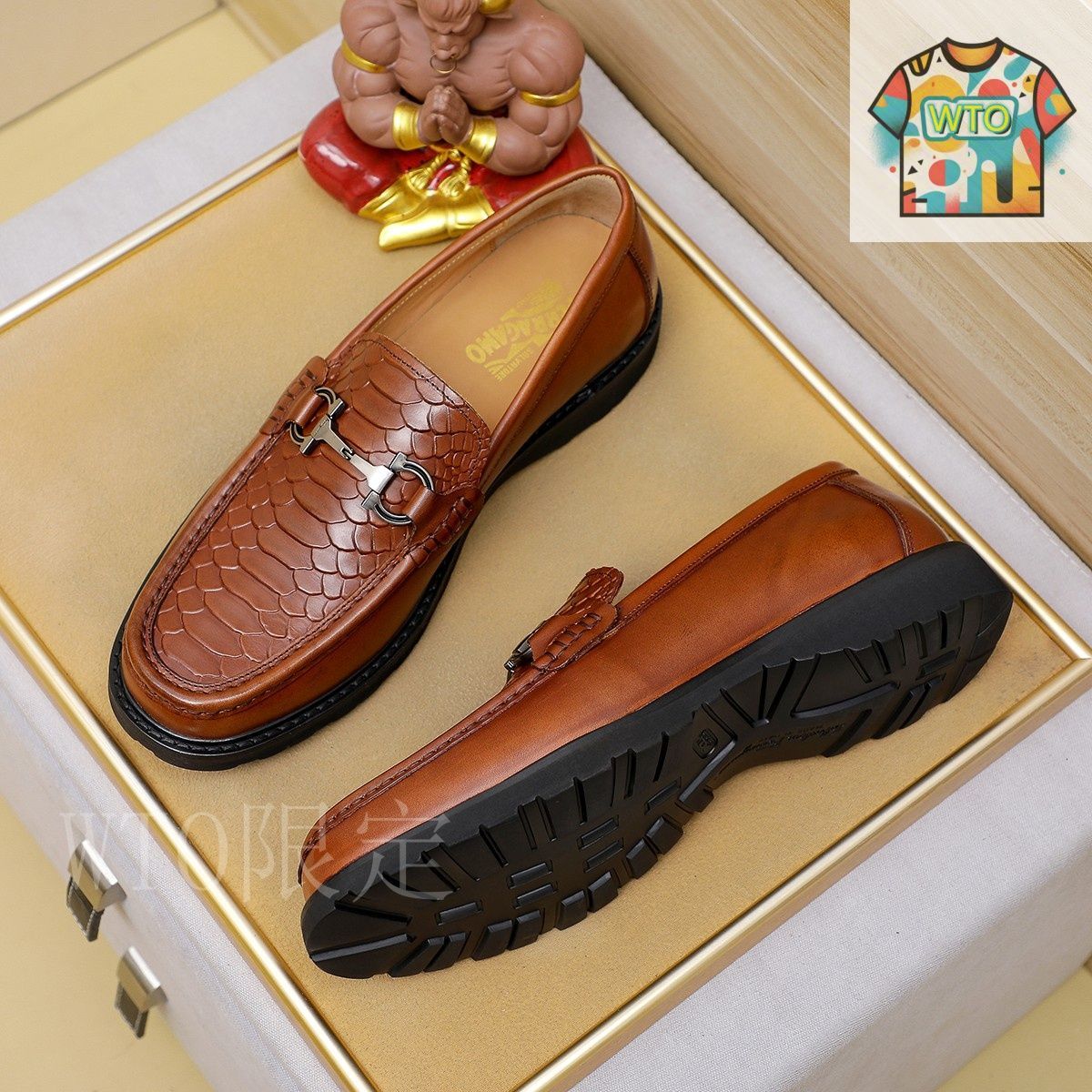 フェラガモのメンズシューズ Ferragamo フェラガモ メンズ ビジネス シューズ34-GE53 - メルカリ