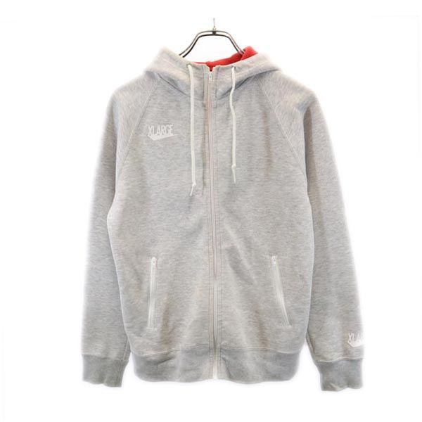 エクストララージ スウェット ジップパーカー S グレー XLARGE 長袖 ロゴ メンズ 【中古】  【231002】