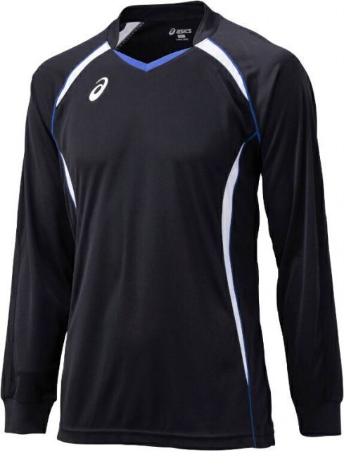 asics アシックス GAMESHIRTSLS ブラツクxホワイト L XW1320 9001 | スポーツ バレーボール メンズ レディース バレーボールウェア ウエア トップス ホワイト 白 ブラック 黒 L ゲームシャツ シャツ 長