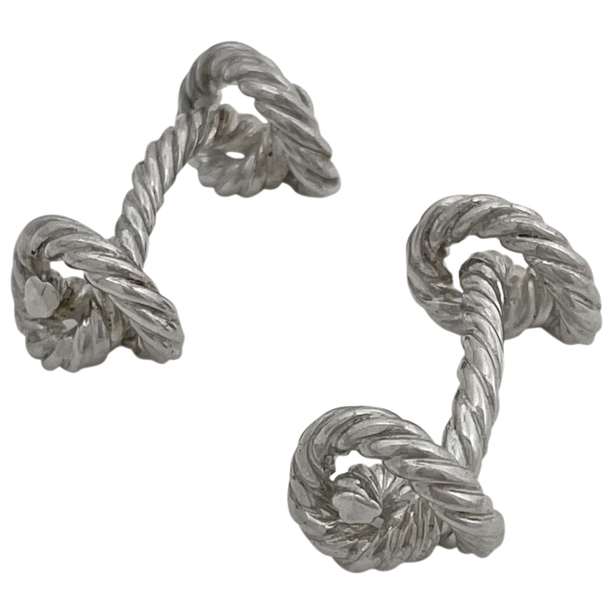 HERMES カフスボタン　ロープモチーフ HERMES - 良品 HERMES エルメス ロープモチーフ ヴィンテージ