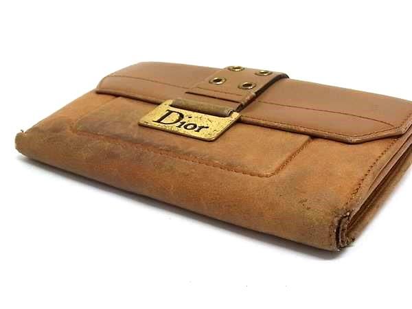 Dior クリスチャンディオール レザー ミニ財布 三つ折り財布 ヴィンテージ Christian Dior クリスチャンディオール 三つ折り財布