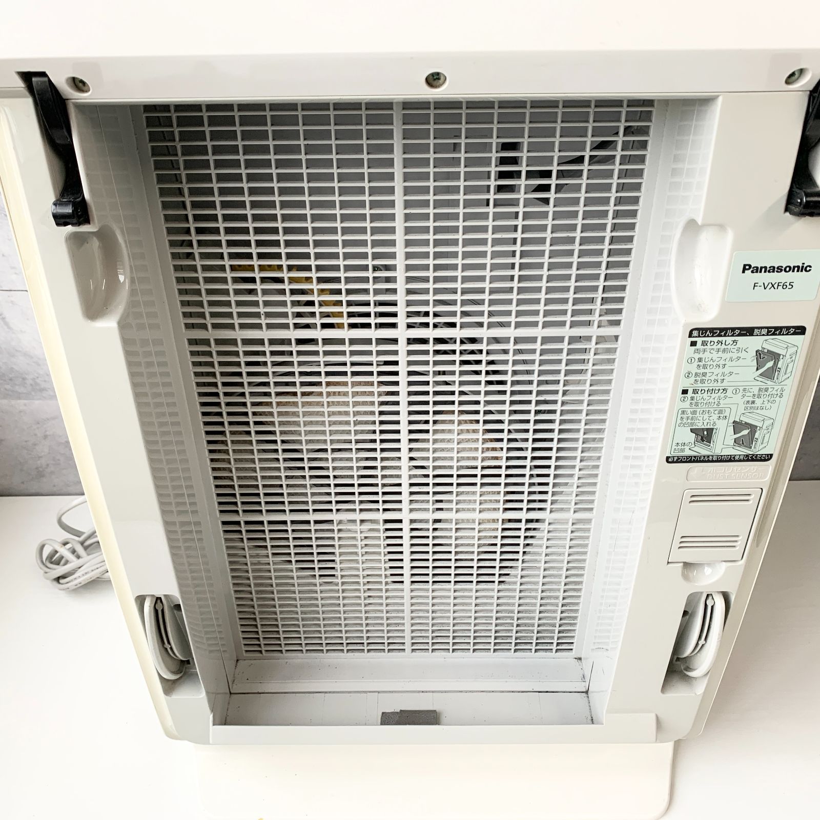 動作確認済】Panasonic 空気清浄機 F-VXF65 ホワイト ナノイー
